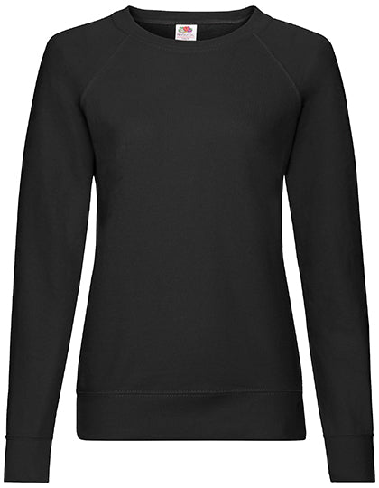 Fruit of the Loom - Ladies´ Lightweight Raglan Sweat - Black