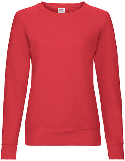 Fruit of the Loom - Ladies´ Lightweight Raglan Sweat - Red