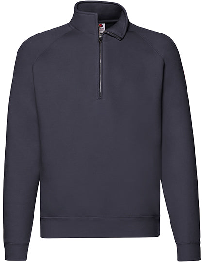 Fruit of the Loom - Premium Zip Neck Raglan Sweat - Deep Navy