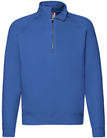 Fruit of the Loom - Premium Zip Neck Raglan Sweat - Royal Blue