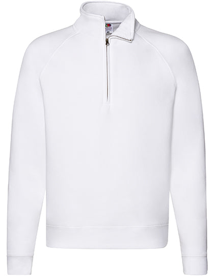 Fruit of the Loom - Premium Zip Neck Raglan Sweat - White