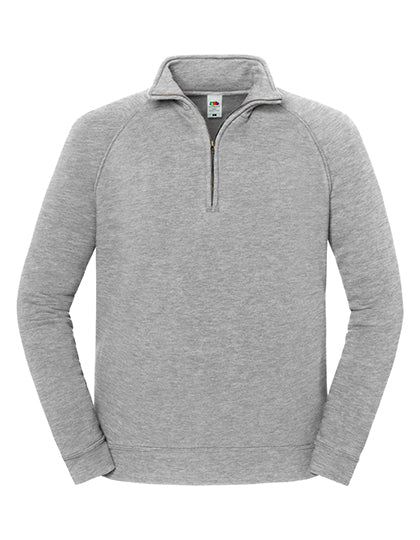 Fruit of the Loom - Iconic Premium Zip Neck Sweat - Athletic Heather