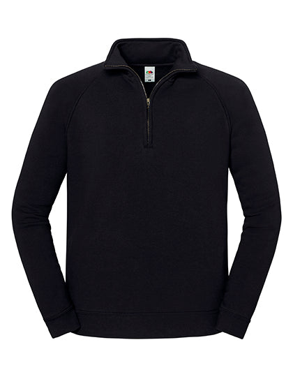 Fruit of the Loom - Iconic Premium Zip Neck Sweat - Black