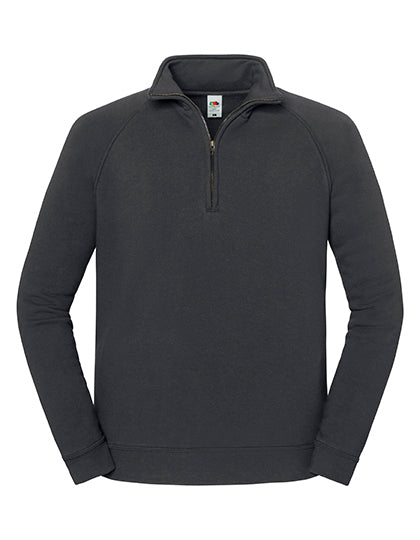 Fruit of the Loom - Iconic Premium Zip Neck Sweat - Light Graphite (Solid)