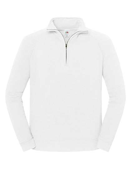 Fruit of the Loom - Iconic Premium Zip Neck Sweat - White