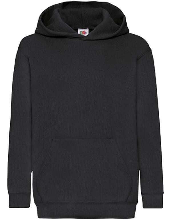 Fruit of the Loom - Classic Kinder Hoodie - Black
