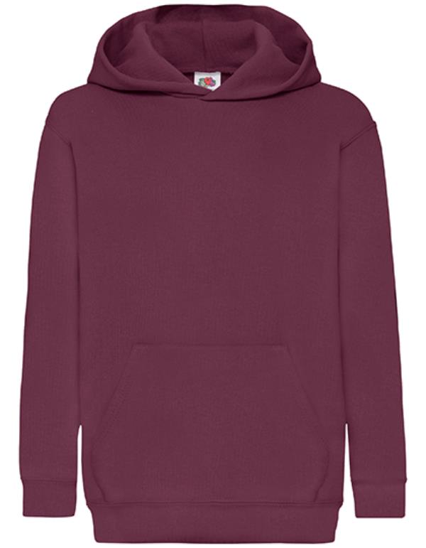Fruit of the Loom - Classic Kinder Hoodie - Burgundy