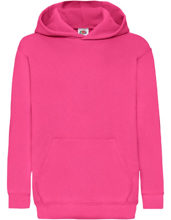 Fruit of the Loom - Classic Kinder Hoodie - Fuchsia