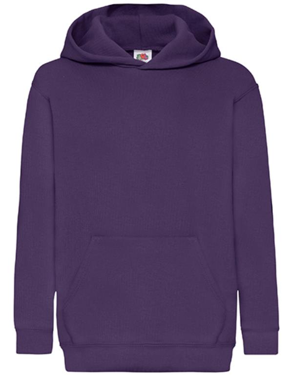 Fruit of the Loom - Classic Kinder Hoodie - Purple