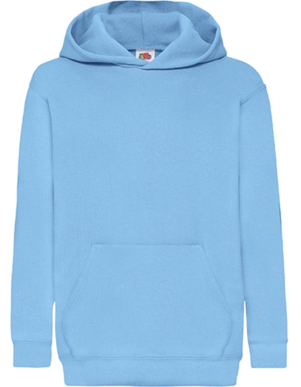 Fruit of the Loom - Classic Kinder Hoodie - Sky Blue