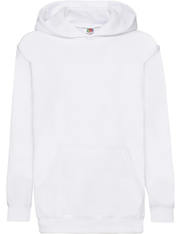 Fruit of the Loom - Classic Kinder Hoodie - White