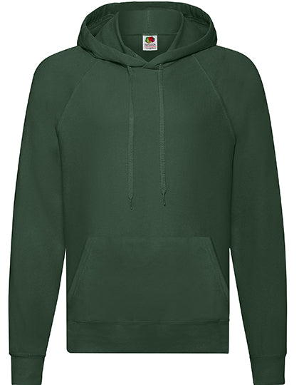 Fruit of the Loom - Lightweight Hooded Sweat - Bottle Green