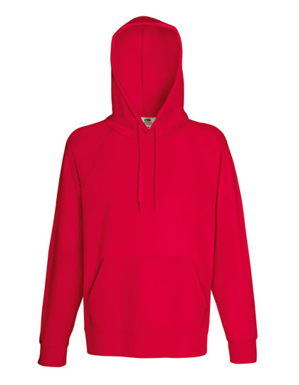 Fruit of the Loom - Lightweight Hooded Sweat - Red
