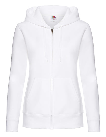 Fruit of the Loom - Premium Dames Hoodie met Rits - White
