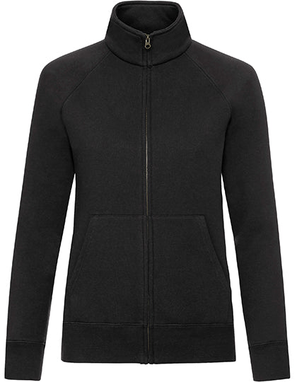 Fruit Of The Loom - Premium Dames Sweater Met Rits - Black