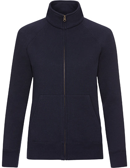 Fruit Of The Loom - Premium Dames Sweater Met Rits - Deep Navy