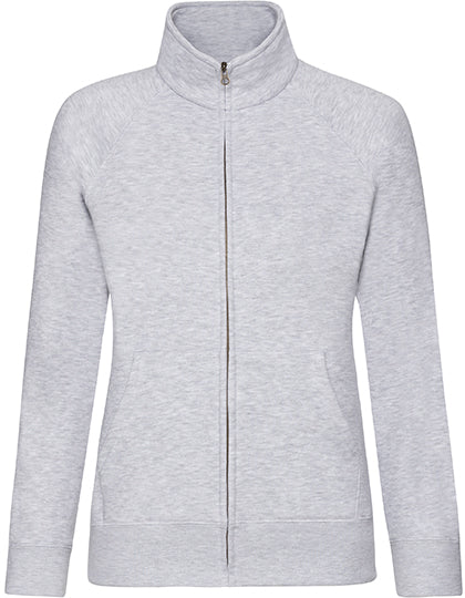 Fruit Of The Loom - Premium Dames Sweater Met Rits - Heather Grey
