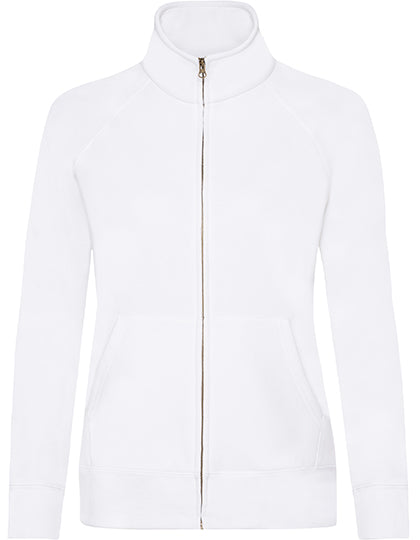 Fruit Of The Loom - Premium Dames Sweater Met Rits - White