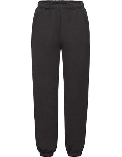 Fruit of the Loom - Premium Elasticated Cuff Kinder Joggingbroek - Black