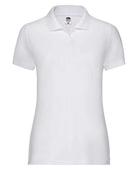 Fruit of the Loom - Pique Dames Polo - White