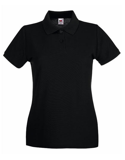 Fruit of the Loom - Premium Dames Polo - Zwart