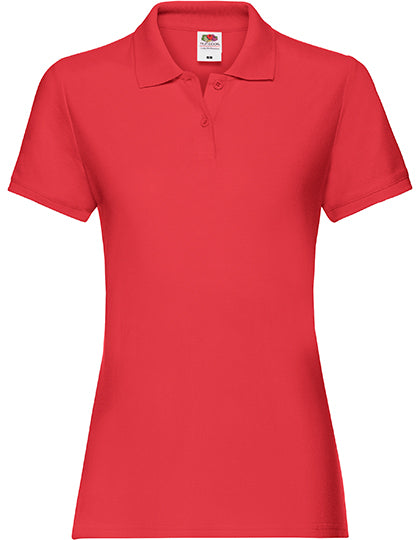 Fruit of the Loom - Premium Dames Polo - Rood