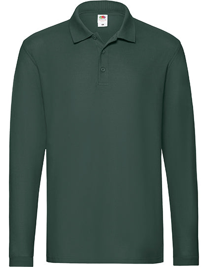 Fruit of the Loom - Premium Long Sleeve Polo - Forest Green
