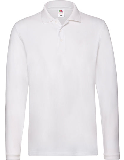 Fruit of the Loom - Premium Long Sleeve Polo - White