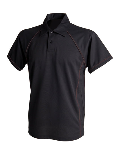 Finden+Hales - Men´s Piped Performance Polo - Black