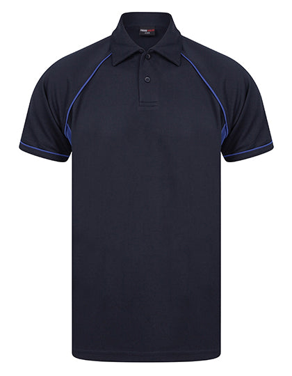 Finden+Hales - Men´s Piped Performance Polo - Navy / Royal