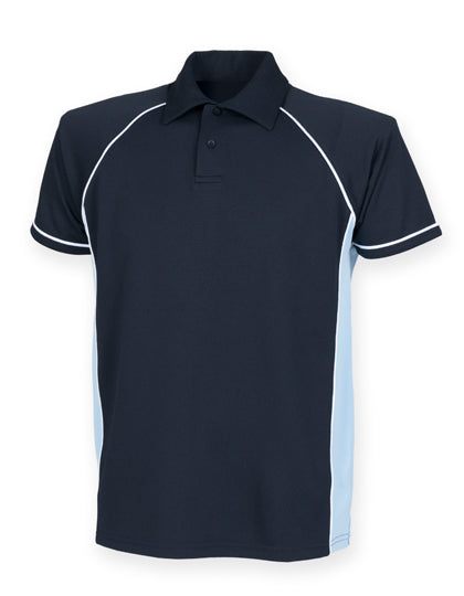 Finden+Hales - Men´s Piped Performance Polo - Navy / Sky