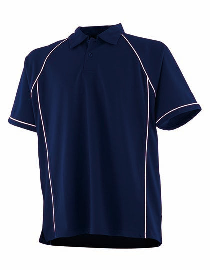 Finden+Hales - Men´s Piped Performance Polo - Navy / White