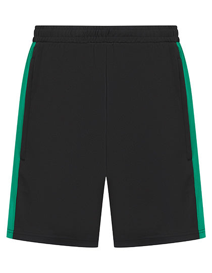 Finden+Hales - Adults Knitted Shorts With Zip Pockets - Black / Emerald