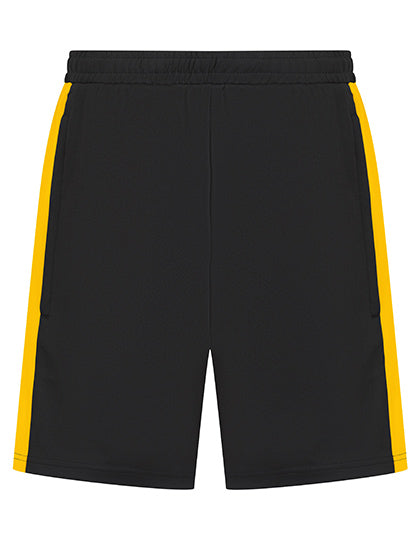 Finden+Hales - Adults Knitted Shorts With Zip Pockets - Black / Gold