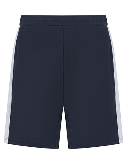 Finden+Hales - Adults Knitted Shorts With Zip Pockets - Navy / White