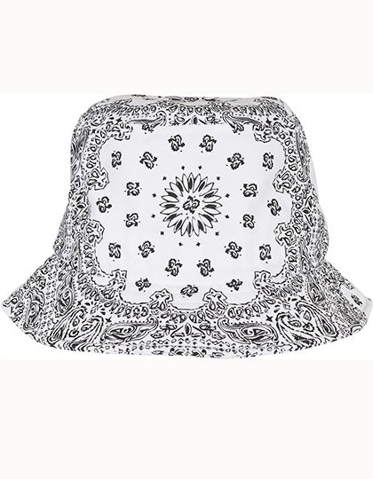 FLEXFIT - Bandana Print Bucket Hoed - White/Black