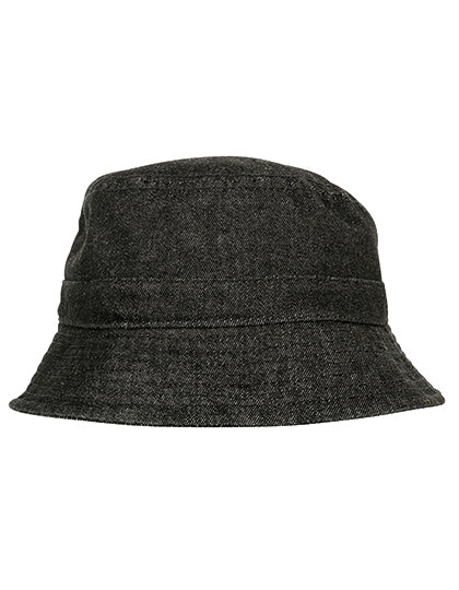 FLEXFIT - Denim Bucket Hoed - Black/Grey