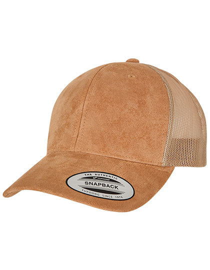 FLEXFIT -Suede Leather Trucker Pet - Khaki
