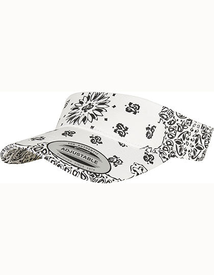 FLEXFIT - Bandana Print Visor - White One Size (uitverkoop)