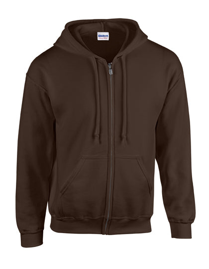 Gildan - Heavy Blend Zipped Hoodie - Dark Chocolate
