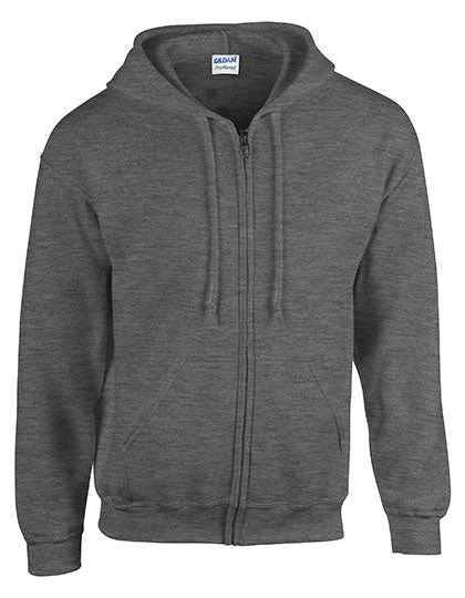 Gildan - Heavy Blend Zipped Hoodie - Dark Heather