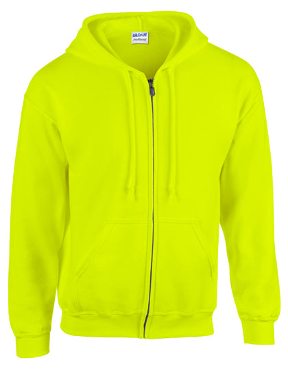 Gildan - Heavy Blend Zipped Hoodie - Safety Green / Fluor Geel