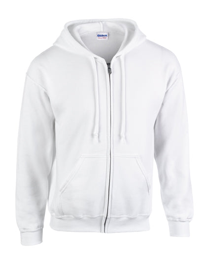 Gildan - Heavy Blend Zipped Hoodie - White