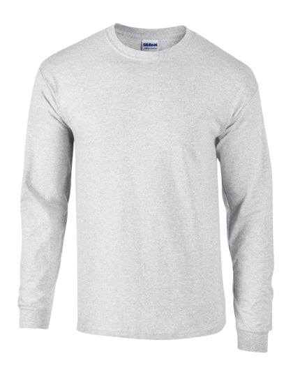 Gildan - Ultra Katoen Unisex Longsleeve T-Shirt - Ash Grey (Heather)