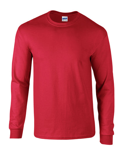 Gildan - Ultra Katoen Unisex Longsleeve T-Shirt - Red