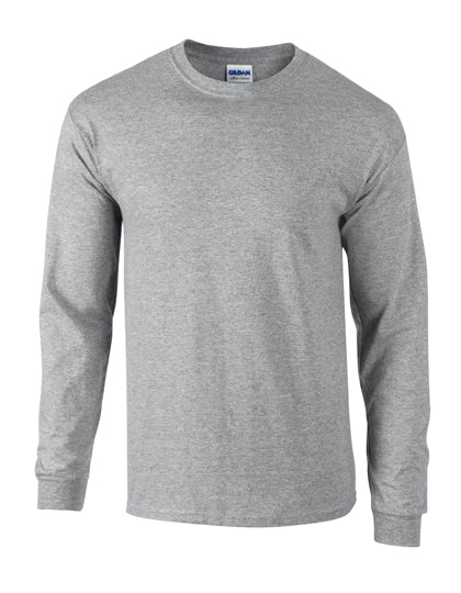 Gildan - Ultra Katoen Unisex Longsleeve T-Shirt - Sport Grey (Heather)