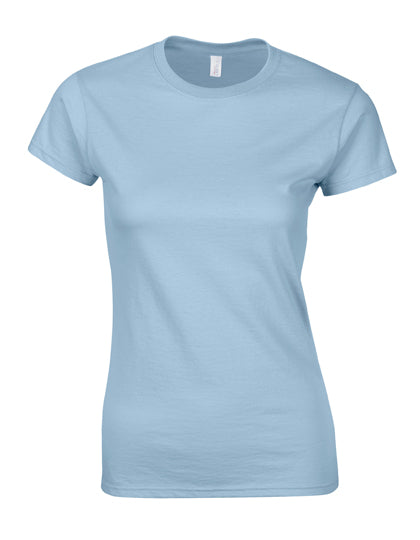 Gildan - Softstyle Dames T-Shirt - Light Blue