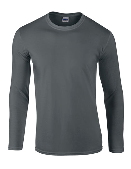 Gildan - Softstyle Unisex Longsleeve T-Shirt - Charcoal (Effen)