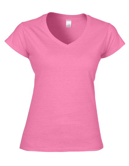 Gildan - Softstyle V-Hals Dames T-Shirt - Azalea