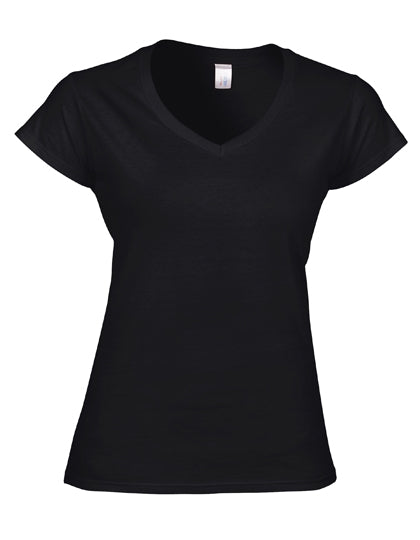 Gildan - Softstyle V-Hals Dames T-Shirt - Black